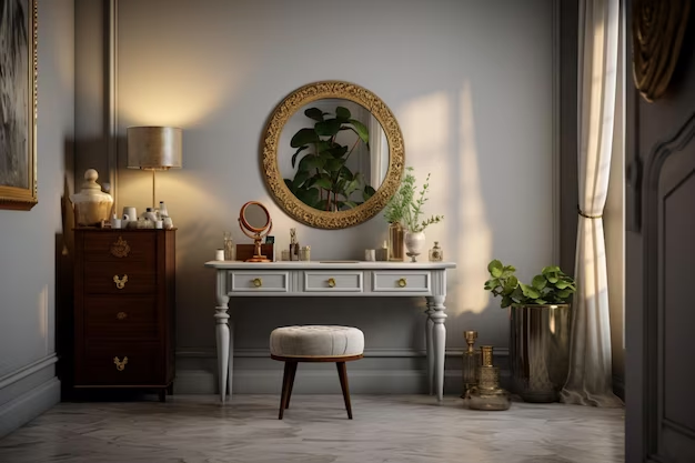  Vintage mirror creates a focal point in contemporary interiors - How to decorate with antiques in a modern style